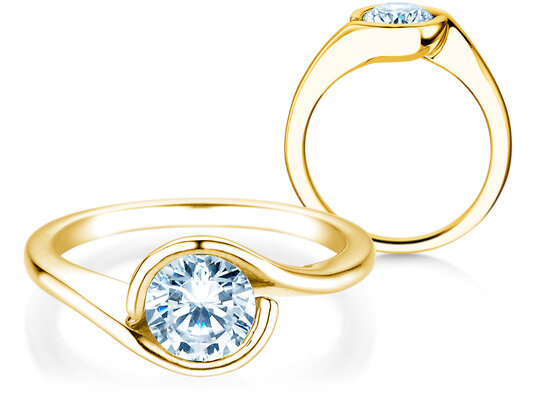 Verlovingsring Touch in 9K witgoud met diamant 1,00ct H/SI