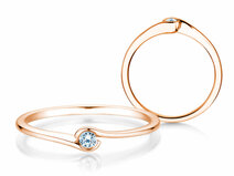 Verlovingsring Touch in 18K roségoud met diamant 0,04ct G/SI
