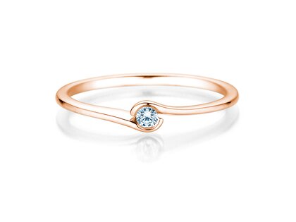 Verlovingsring Touch in 18K roségoud met diamant 0,04ct G/SI