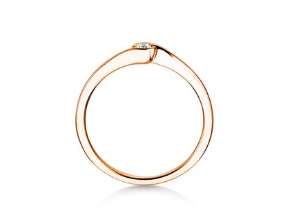 Verlovingsring Touch in 18K roségoud met diamant 0,04ct G/SI