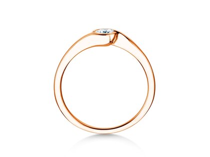 Verlovingsring Touch in 9K roségoud met diamant 0,13ct G/SI