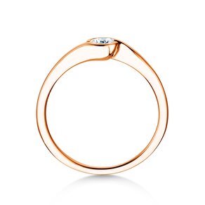 Verlovingsring Touch in 9K roségoud met diamant 0,13ct G/SI