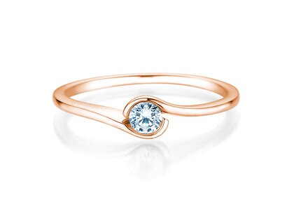 Verlovingsring Touch in 9K roségoud met diamant 0,13ct G/SI