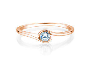 Verlovingsring Touch in 9K roségoud met diamant 0,13ct G/SI