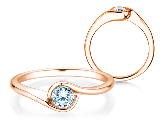 Verlovingsring Touch in 9K witgoud met diamant 0,50ct H/SI