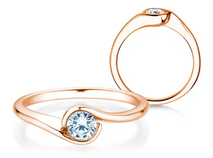 Verlovingsring Touch in 14K roségoud met diamant 0,50ct H/SI