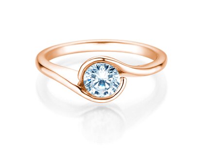 Verlovingsring Touch in 9K roségoud met diamant 0,75ct G/SI