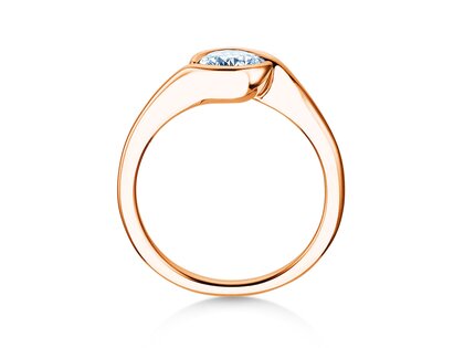 Verlovingsring Touch in 9K roségoud met diamant 0,75ct G/SI
