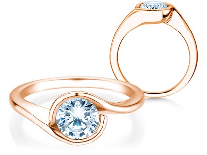 Verlovingsring Touch in 9K roségoud met Lab-grown diamant 1,00ct E/VS