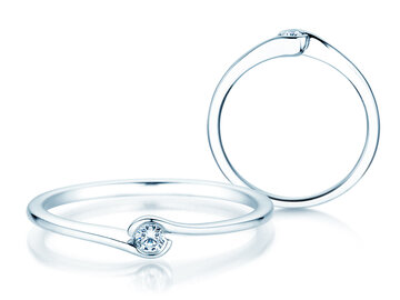 Verlovingsring Touch in zilver 925/- met diamant 0,04ct H/SI