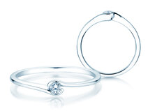 Verlovingsring Touch in zilver 925/- met diamant 0,04ct G/SI
