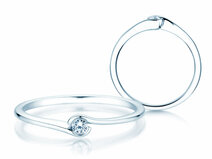 Verlovingsring Touch in 18K witgoud met diamant 0,04ct G/SI