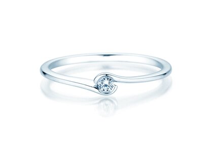 Verlovingsring Touch in 18K witgoud met diamant 0,04ct G/SI