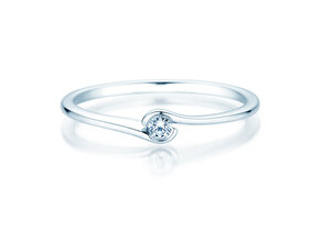 Verlovingsring Touch in 18K witgoud met diamant 0,04ct G/SI