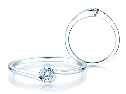 Verlovingsring Touch in zilver 925/- met diamant 0,08ct G/SI