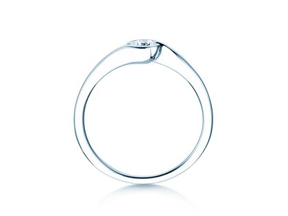 Verlovingsring Touch in 9K witgoud met diamant 0,13ct G/SI