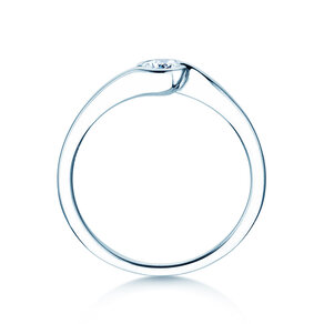 Verlovingsring Touch in 9K witgoud met diamant 0,13ct G/SI