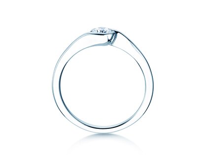 Verlovingsring Touch in 18K witgoud met diamant 0,23ct D/IF