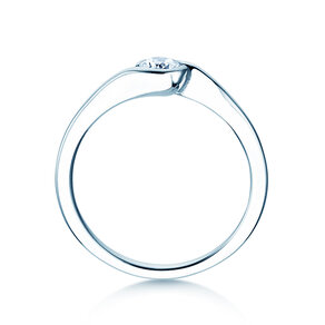 Verlovingsring Touch in 18K witgoud met diamant 0,23ct D/IF
