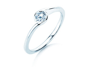 Verlovingsring Touch in 18K witgoud met diamant 0,23ct D/IF
