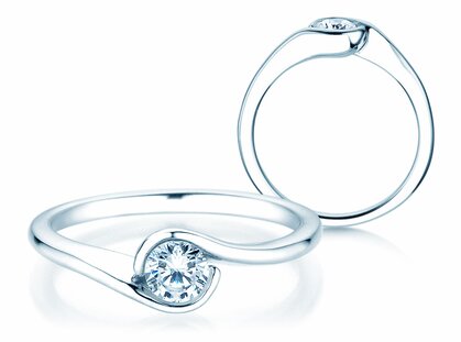 Verlovingsring Touch in 14K witgoud met diamant 0,50ct G/SI