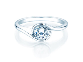 Verlovingsring Touch in 9K witgoud met diamant 0,75ct G/SI