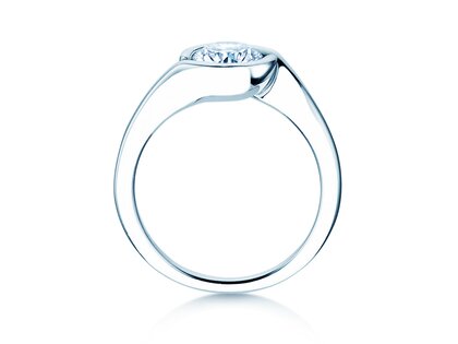 Verlovingsring Touch in 9K witgoud met diamant 1,00ct H/SI