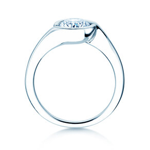 Verlovingsring Touch in 9K witgoud met diamant 1,00ct H/SI
