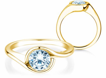 Verlovingsring Touch in 14K geelgoud met diamant 1,00ct G/SI