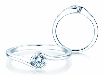 Verlovingsring Touch in 14K witgoud met diamant 0,30ct G/SI