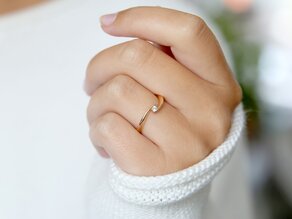 Verlovingsring Twist Petite in 14K roségoud met diamant 0,04ct G/SI