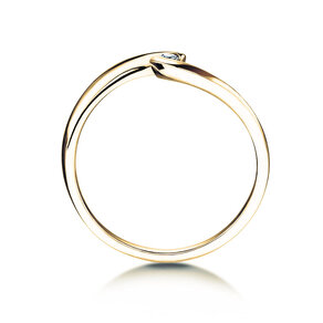 Verlovingsring Twist Petite in 14K geelgoud met diamant 0,04ct G/SI