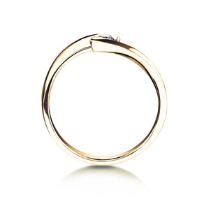 Verlovingsring Twist Petite in 14K geelgoud met diamant 0,09ct G/SI