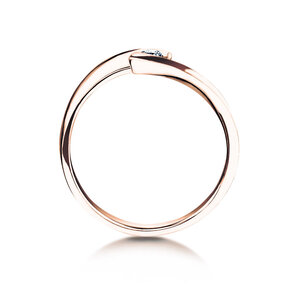 Verlovingsring Twist Petite in 14K roségoud met diamant 0,09ct G/SI