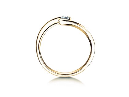 Verlovingsring Twist Petite in geelgoud