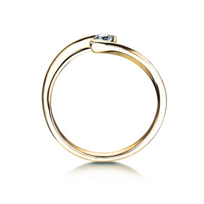 Verlovingsring Twist Petite in geelgoud
