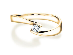 Verlovingsring Twist Petite in geelgoud