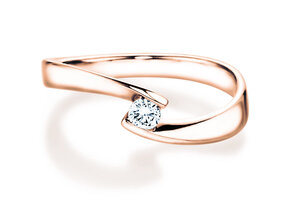 Verlovingsring Twist Petite in roségoud