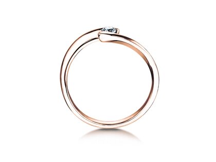 Verlovingsring Twist Petite in roségoud