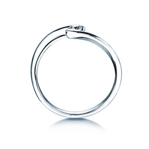 Verlovingsring Twist Petite in witgoud