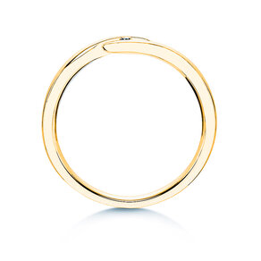 Verlovingsring Twist in 18K geelgoud met diamant 0,03ct H/SI