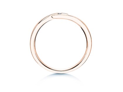 Verlovingsring Twist in 9K roségoud met diamant 0,03ct G/SI
