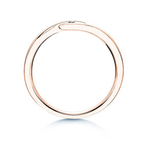 Verlovingsring Twist in 9K roségoud met diamant 0,03ct G/SI