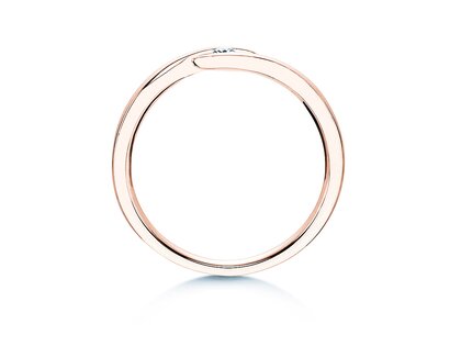 Verlovingsring Twist in 14K roségoud met diamant 0,07ct G/SI
