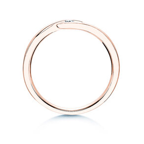 Verlovingsring Twist in 14K roségoud met diamant 0,07ct G/SI
