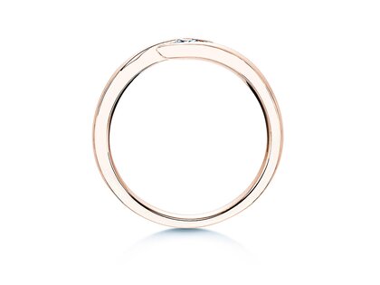 Verlovingsring Twist in 18K roségoud met diamant 0,15ct G/SI