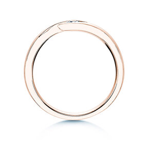 Verlovingsring Twist in 18K roségoud met diamant 0,15ct G/SI