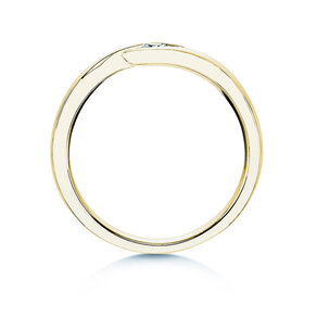 Verlovingsring Twist in 14K geelgoud met diamant 0,15ct G/SI