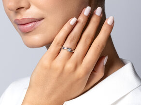 Verlovingsring Twist in 14K geelgoud met diamant 0,25ct G/SI