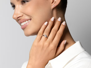 Verlovingsring Twist in 18K roségoud met diamant 0,40ct G/SI